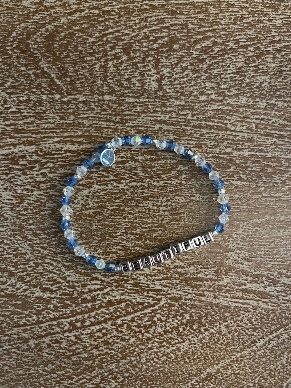 Beautiful Blue Crystal Beaded Stretch Bracelet - Beautiful Charm